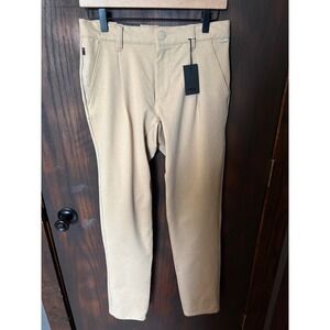 True Linkswear Lux Chino Mens 30x32 Khaki Tan Tapered Golf Performance Pants